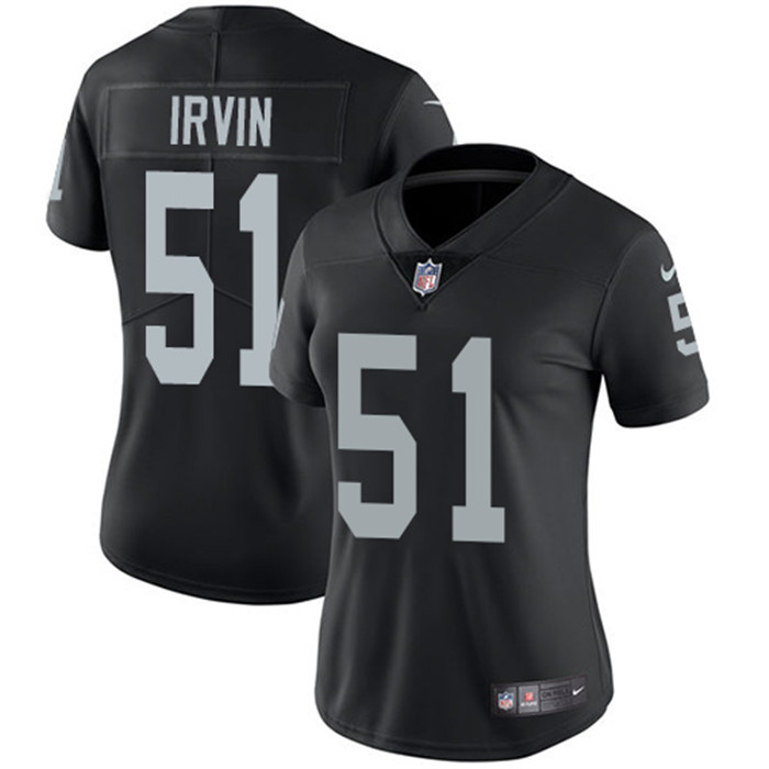  Raiders 51 Bruce Irvin Black Women Vapor Untouchable Limited Jersey