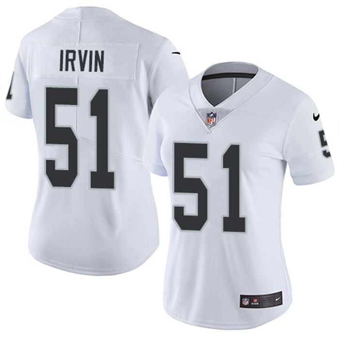  Raiders 51 Bruce Irvin White Women Vapor Untouchable Limited Jersey