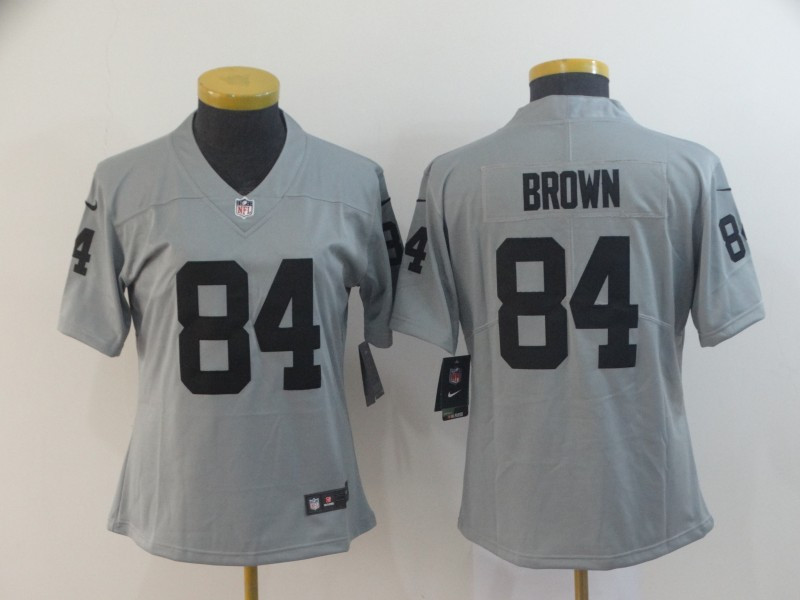Nike Raiders 84 Antonio Brown Gary Women Inverted Legend Limited Jersey