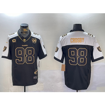 Nike Raiders 98 Maxx Crosby Black Thanksgiving Day F.U.S.E Vapor Limited Jersey