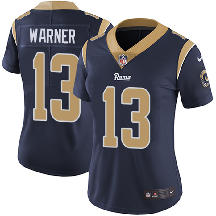  Rams 13 Kurt Warner Navy Women Vapor Untouchable Limited Jersey