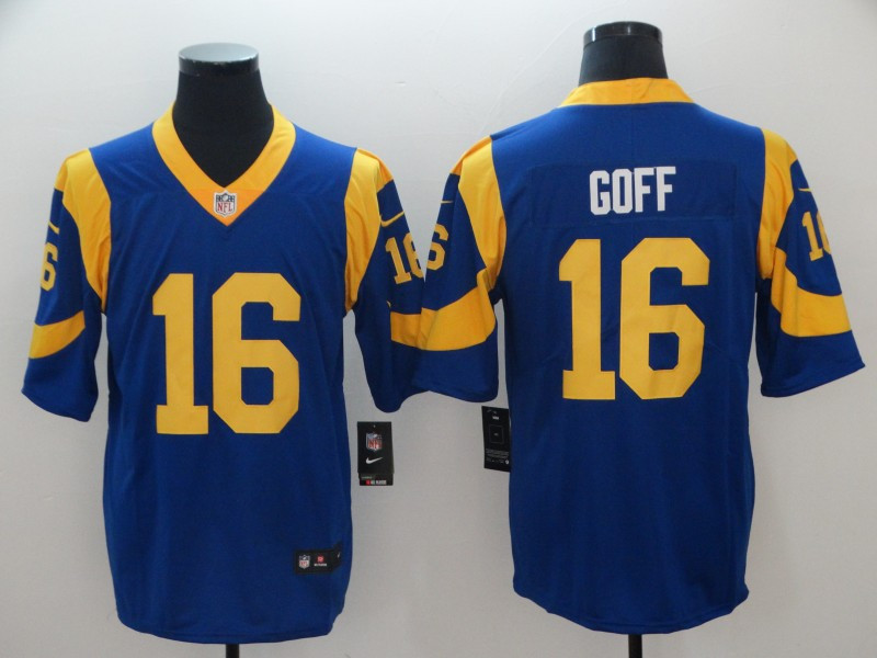  Rams 16 Jared Goff Royal Vapor Untouchable Limited Jersey