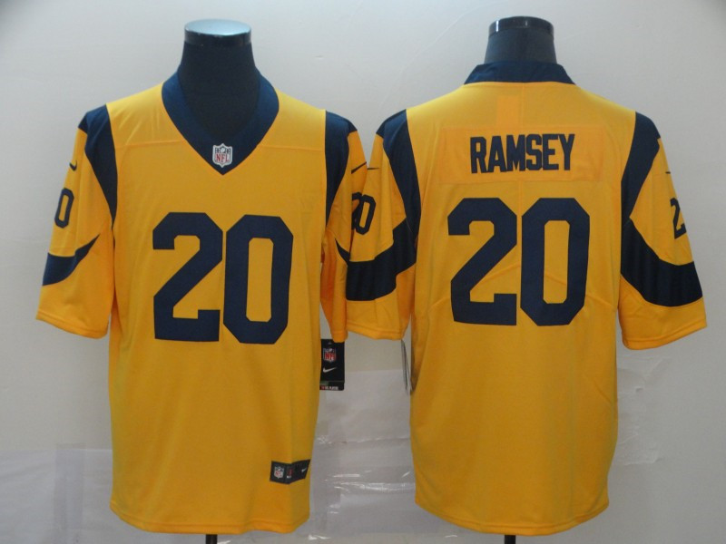 Nike Rams 20 Jalen Ramsey Gold Color Rush Limited Jersey