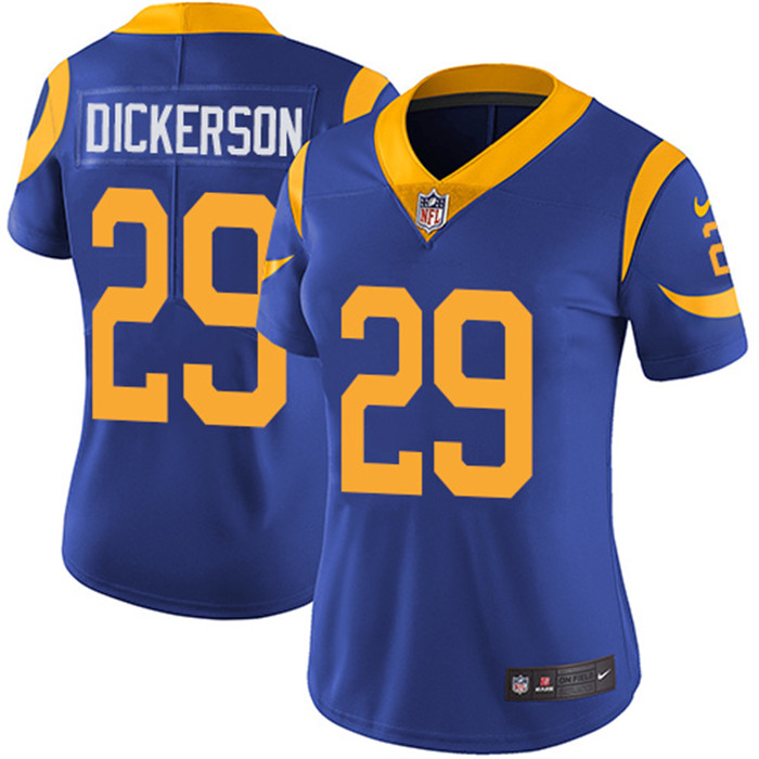  Rams 29 Eric Dickerson Royal Women Vapor Untouchable Limited Jersey