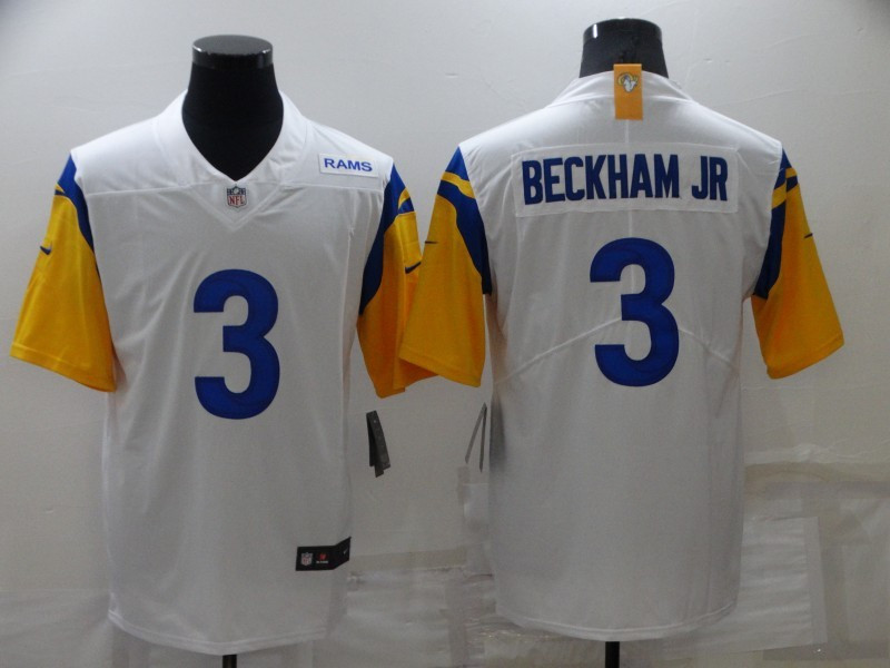 Nike Rams 3 Odell Beckham Jr. White Vapor Untouchable Limited Jersey