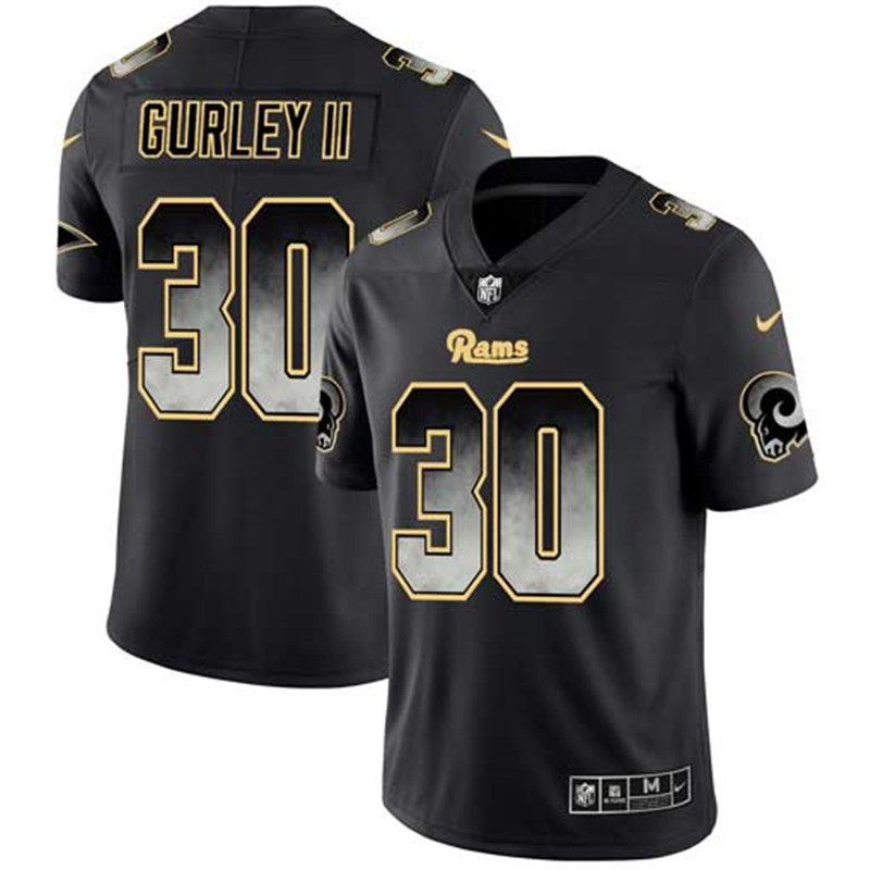 Nike Rams 30 Todd Gurley II Black Arch Smoke Vapor Untouchable Limited Jersey