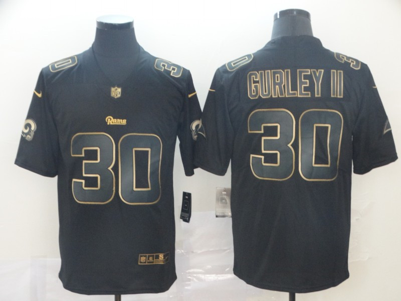 Nike Rams 30 Todd Gurley II Black Gold Vapor Untouchable Limited Jersey