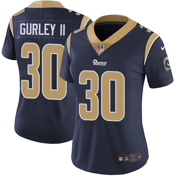  Rams 30 Todd Gurley II Navy Women Vapor Untouchable Limited Jersey