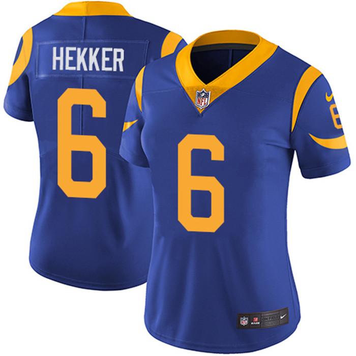  Rams 6 Johnny Hekker Royal Women Vapor Untouchable Limited Jersey