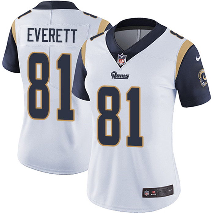  Rams 81 Gerald Everett White Women Vapor Untouchable Limited Jersey