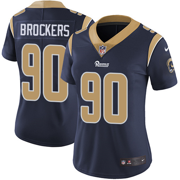  Rams 90 Michael Brockers Navy Women Vapor Untouchable Limited Jersey