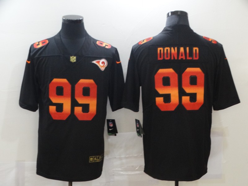 Nike Rams 99 Aaron Donald Black Colorful Fashion Limited Jersey