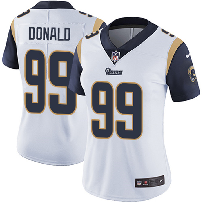  Rams Aaron Donald White Women Vapor Untouchable Limited Jersey