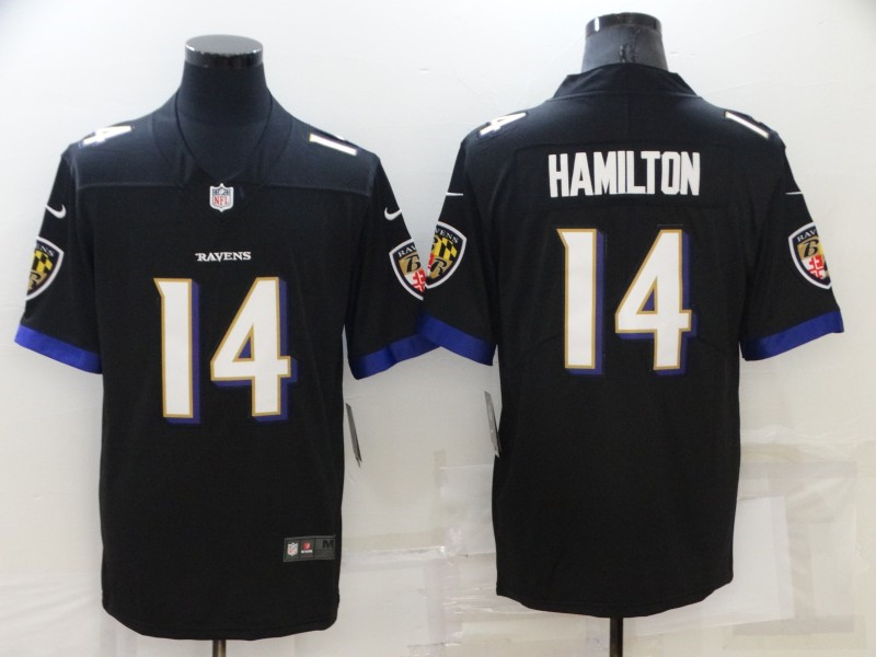 Nike Ravens 14 Kyle Hamilton Black 2022 NFL Draft Vapor Untouchable Limited Jersey