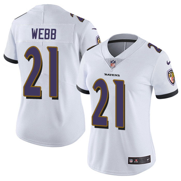  Ravens 21 Lardarius Webb White Vapor Untouchable Limited Jersey