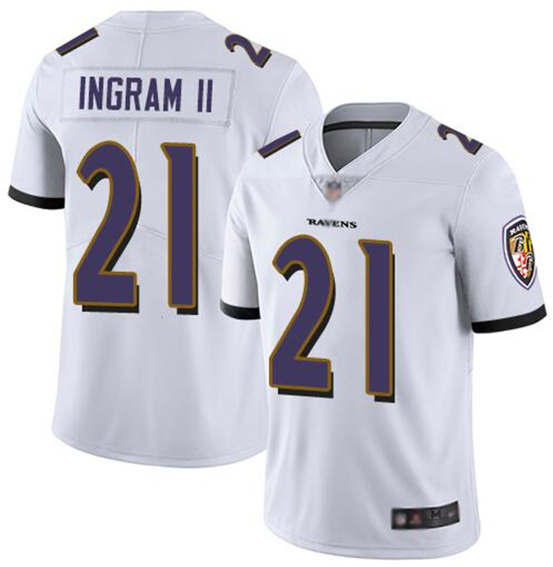 Nike Ravens 21 Mark Ingram II White Vapor Untouchable Limited Jersey