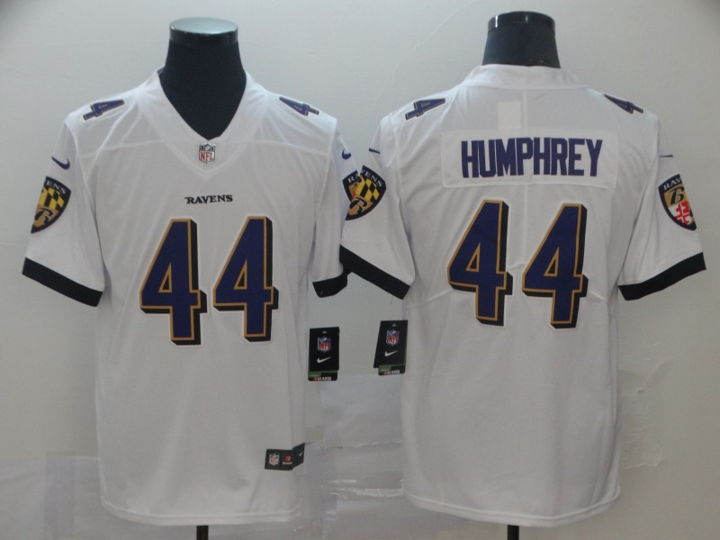 Nike Ravens 44 Marlon Humphre White Vapor Untouchable Limited Jersey