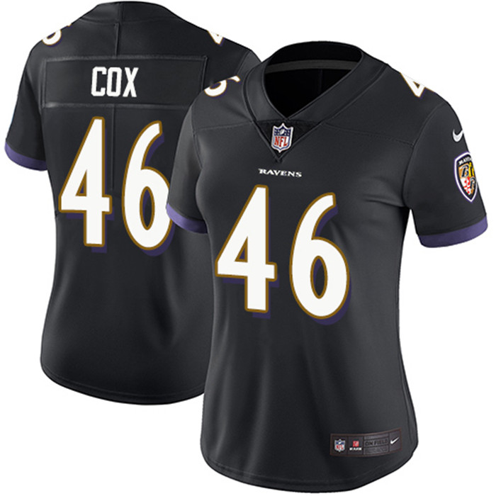  Ravens 46 Morgan Cox Black Vapor Untouchable Limited Jersey