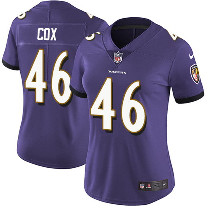  Ravens 46 Morgan Cox Purple Vapor Untouchable Limited Jersey