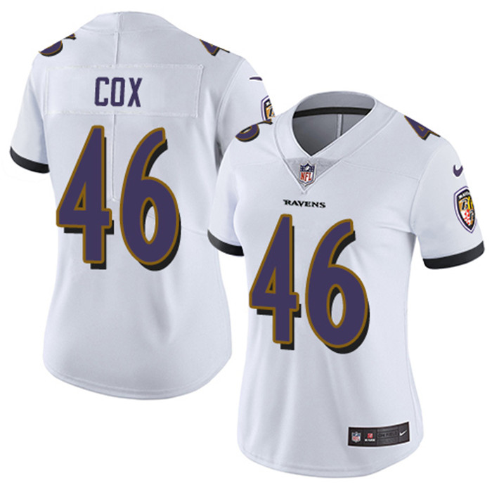  Ravens 46 Morgan Cox White Vapor Untouchable Limited Jersey