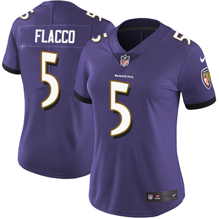  Ravens 5 Joe Flacco Purple Vapor Untouchable Limited Jersey