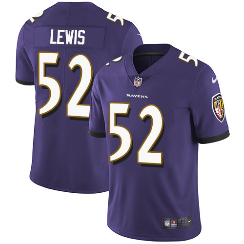  Ravens 52 Ray Lewis Purple Vapor Untouchable Player Limited Jersey