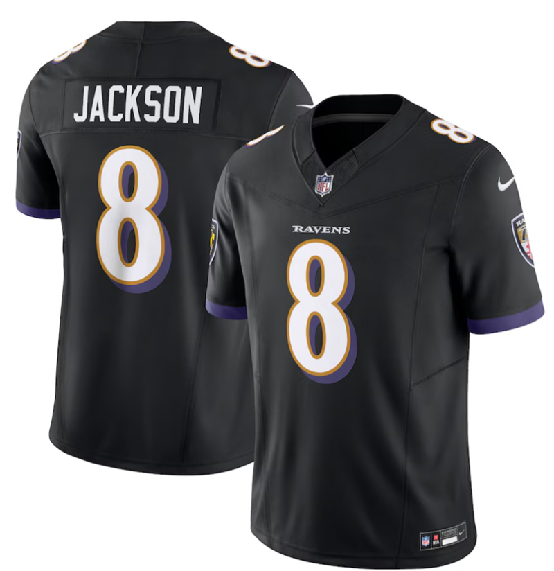 Nike Ravens 8 Lamar Jackson Black Vapor F.U.S.E. Limited Jersey