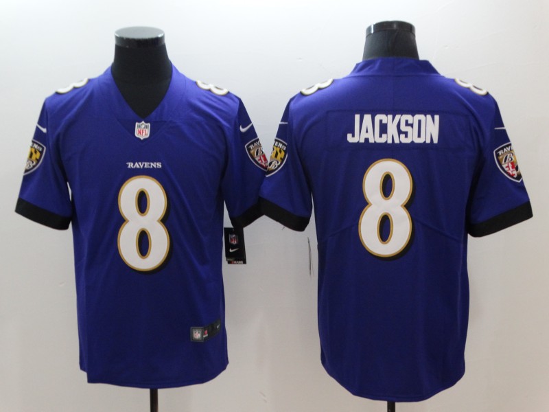 Ravens 8 Lamar Jackson Purple Vapor Untouchable Limited Jersey