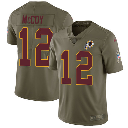  Redskins 12 Colt McCoy Olive Salute To Service Limited Jersey