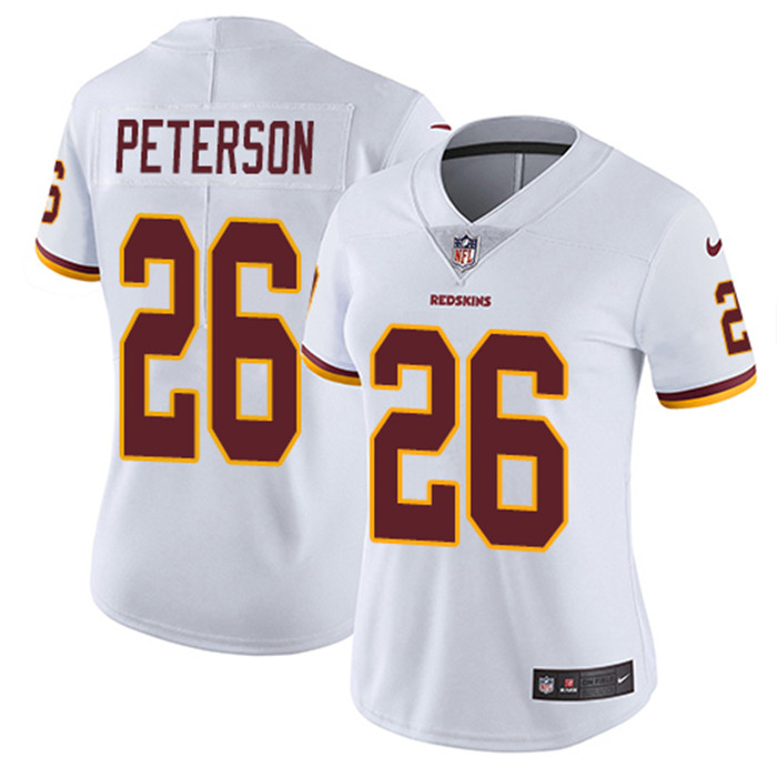  Redskins 26 Adrian Peterson White Women Vapor Untouchable Limited Jersey