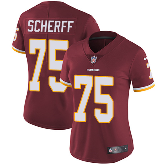  Redskins 75 Brandon Scherff Burgundy Red Women Vapor Untouchable Limited Jersey