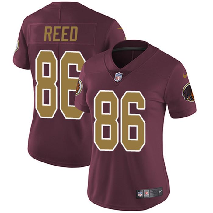  Redskins 86 Jordan Reed Burgundy Red Alternate Women Vapor Untouchable Limited Jersey