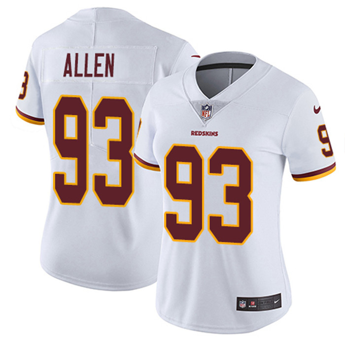  Redskins 93 Jonathan Allen White Women Vapor Untouchable Limited Jersey