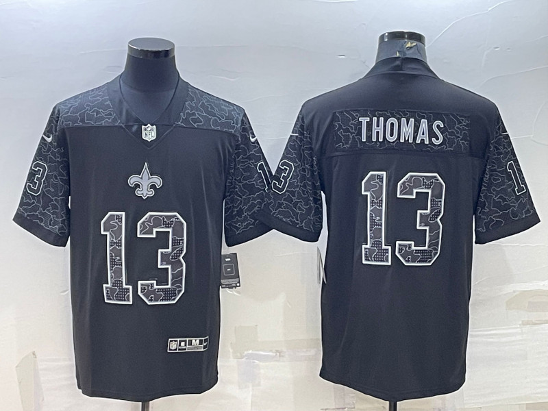 Nike Saints 13 Michael Thomas Black RFLCTV Limited Jersey