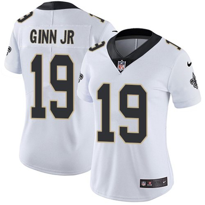  Saints 19 Ted Ginn Jr. White Women Vapor Untouchable Limited Jersey