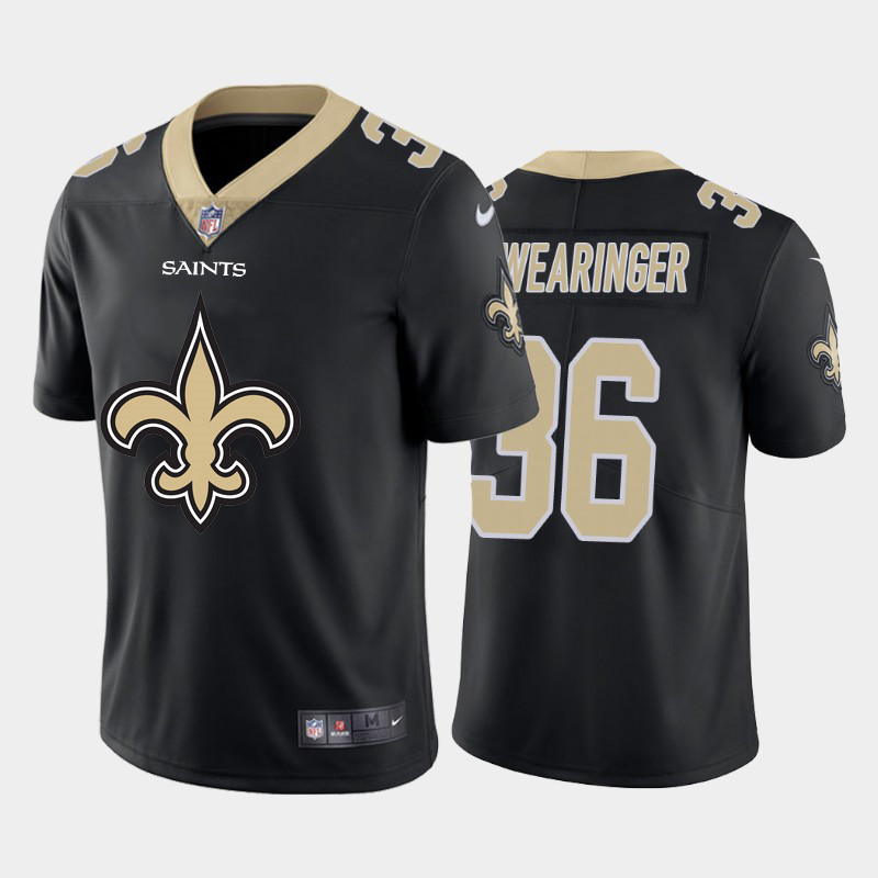 Nike Saints 36 D.J. Swearinger Black Team Big Logo Vapor Untouchable Limited Jersey