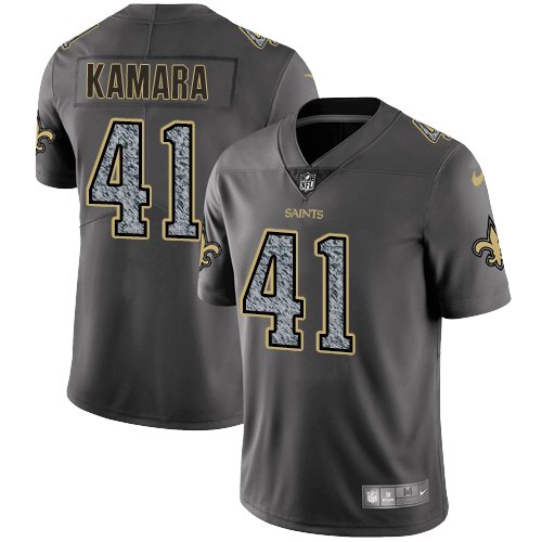  Saints 41 Alvin Kamara Gray Static Vapor Untouchable Limited Jersey