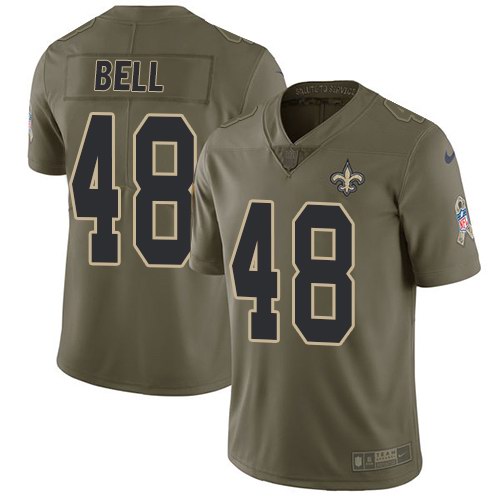  Saints 48 Vonn Bell Olive Salute To Service Limited Jersey