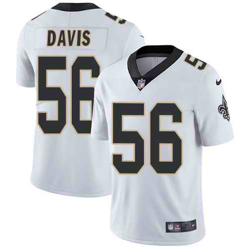  Saints 56 DeMario Davis White Vapor Untouchable Limited Jersey