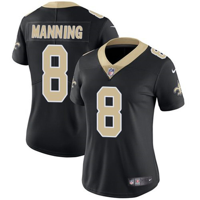  Saints 8 Archie Manning Black Women Vapor Untouchable Limited Jersey