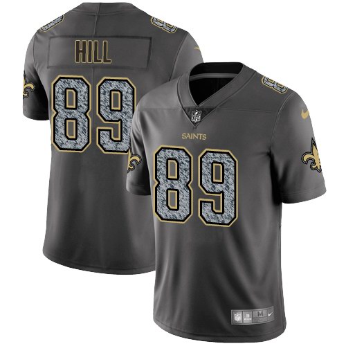  Saints 89 Josh Hill Gray Static Vapor Untouchable Limited Jersey