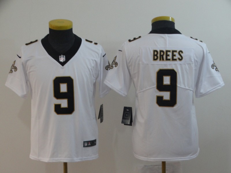  Saints 9 Drew Brees White Youth Vapor Untouchable Limited Jersey