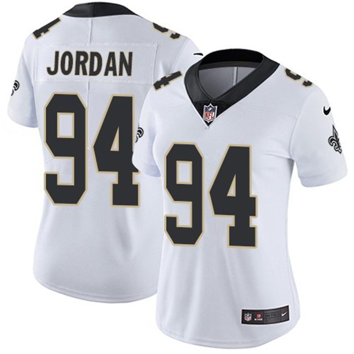  Saints 94 Cameron Jordan White Women Vapor Untouchable Limited Jersey