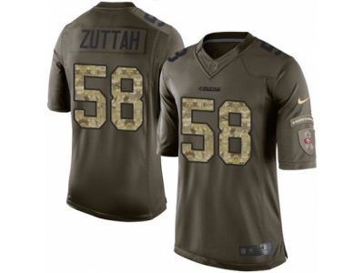  San Francisco 49ers 58 Jeremy Zuttah Limited Green Salute to Service NFL Jersey