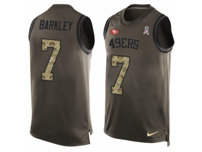  San Francisco 49ers 7 Matt Barkley Limited Green Salute to Service Tank Top NFL Jersey