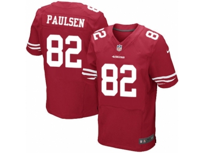  San Francisco 49ers 82 Logan Paulsen Elite Red Team Color NFL Jersey