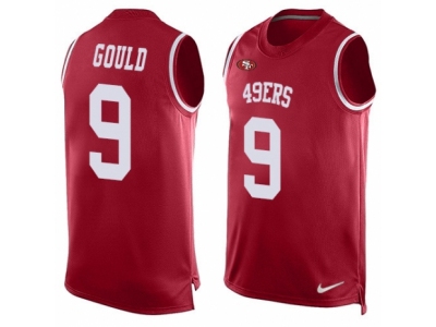  San Francisco 49ers 9 Robbie Gould Limited Red Player Name Number Tank Top NFL Jersey