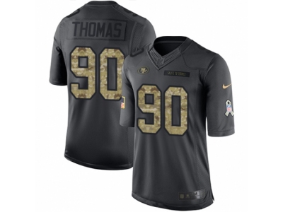  San Francisco 49ers 90 Solomon Thomas Limited Black 2016 Salute to Service NFL Jersey