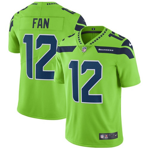  Seahawks 12 Fan Green Vapor Untouchable Player Limited Jersey