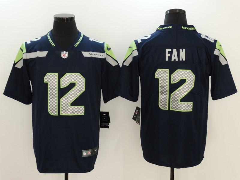  Seahawks 12 Fan Navy Vapor Untouchable Player Limited Jersey